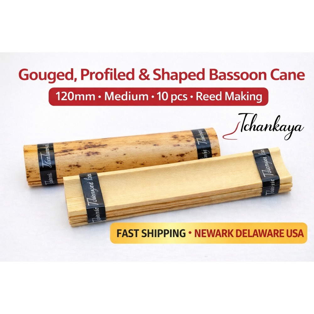 Tchankaya Bassoon Cane Gouged Profiled Shaped Medium Hard 0.95-0.55mm 10pcs USA
